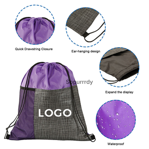 Mochilas con Cordón de Poliéster y Nailon Promocionales con Logotipo Personalizado, Bolsa de Regalo con Cordón de Poliéster 210D, Bolsa Deportiva - Product Image 2