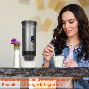 <span class=keywords><strong>Cafetera</strong></span> Portátil Mini, <span class=keywords><strong>Cafetera</strong></span> Espresso de Alta Presión de 20 Bares con Pantalla LED para Viajes en Autocaravana y Campamento - Product Image 5