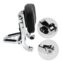Sissy bar de moto réglable multifonctionnel, dossier conducteur et passager, noir chromé, compatible avec Harley Davidson Street 750 15-2020