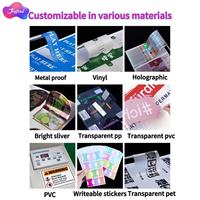 Étiquettes adhésives en vinyle pour cosmétiques avec logo personnalisé, autocollants d'emballage imperméables pour forme circulaire