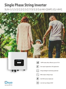 Entrepôt de l'UE 1-4kW monophasé 1 MPPT Onduleur à chaîne Deye Connexions CC CA Onduleurs solaires - Product Image 4