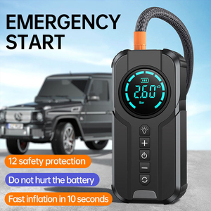Многофункциональный 4 в 1 Профессиональный 6000 мАч цифровой powerbank Автомобильное зарядное устройство кабель стартера и с шинным Инфлятором - Product Image 3