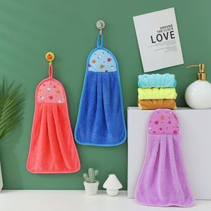 Serviette de cuisine rectangulaire en microfibre polaire corail avec accroche, épaisse et réutilisable, pour le nettoyage - Product Image 3