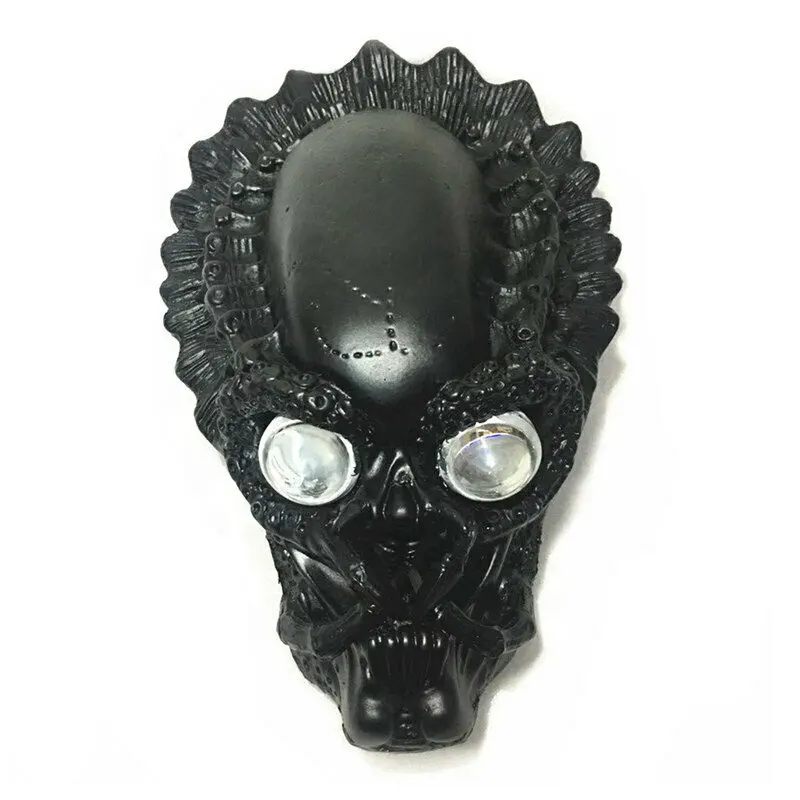 Ex factory price quality Universal black Resin Motorcycle LED Fairing Headlight Skull Lamp Headlight