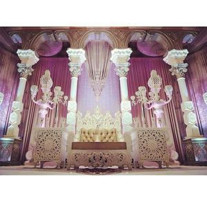 Scène de mariage élégante sur le thème marocain, décoration de scène de mariage asiatique sur le thème blanc, décoration de scène de réception de mariage design, Australie - Product Image 1