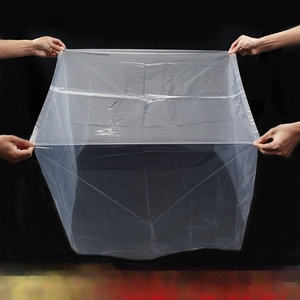 Boîtes en plastique transparentes personnalisées à fond carré, fabriquées à la machine, avec doublure en LDPE HDPE - Product Image 1