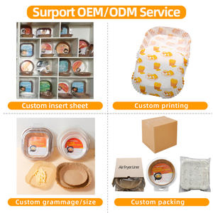 Revestimiento Rectangular Biodegradable para Freidora de Aire, Compatible con EUDR, de Grado Alimenticio, <span class=keywords><strong>Doble</strong></span> Capa, Desechable, 8.6x5.5 - Product Image 5