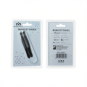 Makeup Tools Tweezers Dual Tip Precision Eyebrow Hair Removal 2Pc Set - Product Image 2
