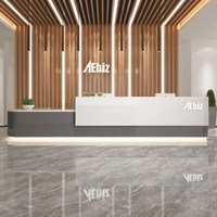 Comptoir d'accueil d'entreprise, bureau peint, comptoir de bar, centre commercial, réception d'hôtel, hall, consultation et personnalisation
