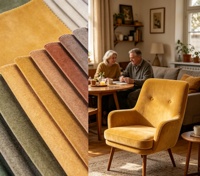 TengHui Günstiger Großhandel Klassischer Sofa-Polsterstoff Hochwertiger Niederländischer Samt Schlingengarn-Stoff für Hotel- und Wohnmöbel Mosha