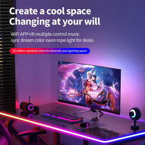 Banqcn nhà gameroom trang trí máy tính điểm ảnh Neon Silicone linh hoạt 24V DIY <span class=keywords><strong>Led</strong></span> dây bàn ánh sáng <span class=keywords><strong>RGB</strong></span> Dải Nhiều màu - Product Image 2