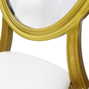 Vente en gros de chaises modernes en résine transparente empilables en or du roi <span class=keywords><strong>Louis</strong></span> XIV <span class=keywords><strong>XVI</strong></span> pour mariage, événement de mode fantôme pour hôtel - Product Image 2