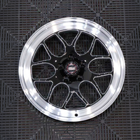 Jantes forgées Drag Front Runner 17x5 18x5 5x115 5x120 Noir brillant à rayons fendus usinés pour Charger Camaro, jantes de course Weld Skinny