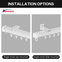 ARODDY Tringle à rideau extensible de luxe en alliage métallique de 126 cm, flexible et recyclable, pour caravane