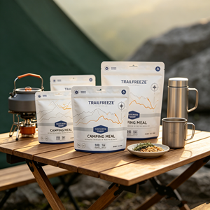 Bolsa con Cierre Zip de Aluminio Personalizada OEM de Bajo MOQ, Grado Alimenticio, para Comida de Camping, Alimentos Liofilizados, Senderismo y Mochilismo - Product Image 1