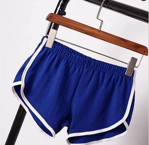 Shorts de sport d'été élastiques à cordon de serrage, patchwork, doux, pour femmes et jeunes filles, décontractés, coupe slim, tendance - Product Image 4