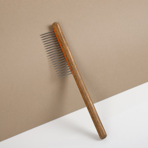 Wooden Handle Large Tooth <b>Pet</b> Grooming Comb For Dogs And Cats Removes Loose Fur Styling Small Dogs - Product Image 1