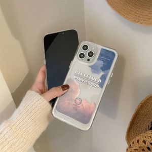 Ốp Lưng INS Màu Xanh/Hồng Đám Mây Cao Cấp Mới Cho iPhone 13 Ốp Lưng Chống Sốc Trong Suốt Cho iPhone 13 - Product Image 3