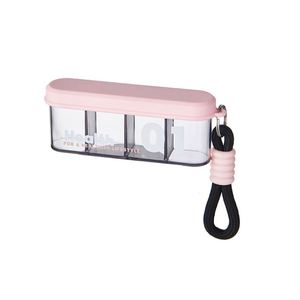 Simplify 4-Compartment <b>Metal</b> Organizer Everyday 4-<b>Grid</b> Pill Box With Customized Color & Logo - Product Image 3