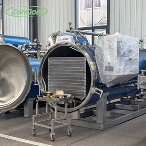 Stérilisateur industriel pour aliments, <span class=keywords><strong>autoclave</strong></span> de rétortisation, boîte de conserve pour boissons, viande emballée sous vide, bouteille en PP, machine à porridge, nourriture pour animaux de compagnie, sauce - Product Image 2