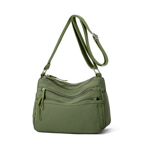 Sac messager pour femme avec logo personnalisé, en nylon, bandoulière réglable, fermeture éclair, multi-poches, sac bandoulière, faible MOQ, imperméable - Product Image 2
