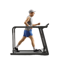 Tapis roulant électrique pliable moderne pour usage domestique, adapté aux personnes âgées, avec poignées longues et moniteur de fréquence cardiaque, fabriqué en Chine