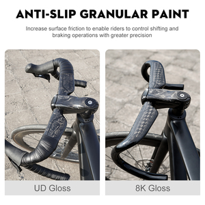 Manubrio per Bicicletta da Strada TOSEEK UD 8K Aero in Carbonio, 31.8mm, Cablaggio Interno, Superleggero, Ergonomico, per Ciclismo da Competizione - Product Image 4