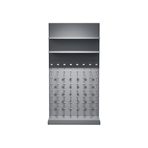 Étagère de supermarché métallique double face, <span class=keywords><strong>structure</strong></span> à 10 niveaux, capacité de charge élevée, installation rapide pour les magasins de proximité et la vente au détail - Product Image 1