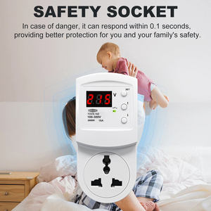 Protector de Voltaje Automático Universal TOMZN con Enchufe UK, AC 220V 230V 16A, Protector de Sobrevoltaje y Bajo Voltaje, Tipo <span class=keywords><strong>G</strong></span> <span class=keywords><strong>BS</strong></span> <span class=keywords><strong>1363</strong></span> - Product Image 3