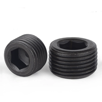 Bouchon à douille hexagonale noire en acier au carbone #45 raccord de tuyau hexagonal bouchon à tête fraisée 3/4 "NPT bouchon d'huile mâle