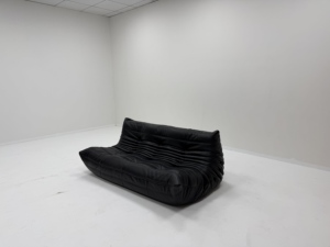 VOXHOME - Juego de Sofás Minimalistas Modernos sin Estructura de 1, <span class=keywords><strong>2</strong></span> y 3 Plazas, Sofá Negro para Sala de Estar, Muebles con Cubierta de Cuero - Product Image 1