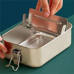 304 Stainless Steel >3 Compartments Cute Heatable Leak-Proof Microwave-Safe Bento <b>Box</b> Plastic Lid Grade Thermos <b>Lunch</b> <b>Box</b> - Product Image 3