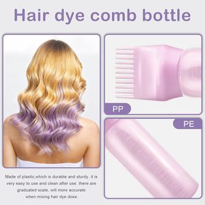 Bouteille en plastique dégradée de 6 oz, outil classique de coiffure pour salon, vide, idéale pour la teinture capillaire et les sérums de soin de la peau - Product Image 4