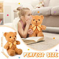 Ours en peluche personnalisé avec protection contre les surcharges, en polyester et coton PP, ours en peluche doux, vente en gros avec logo, 15 cm, pour enfants et animaux de compagnie