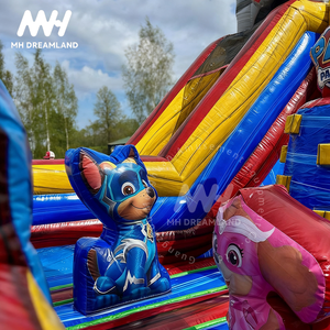 Castillo Inflable Gigante para Exteriores con Obstáculos, Pared <span class=keywords><strong>de</strong></span> Escalada y Diseño <span class=keywords><strong>de</strong></span> <span class=keywords><strong>Patrulla</strong></span> Canina, Ciudad <span class=keywords><strong>de</strong></span> Diversión para Niños y Adultos - Product Image 6