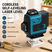 Niveau laser vert 4D à 16 lignes, auto-nivelant, 360 degrés, batterie au lithium, outil de nivellement laser pour la construction, fabricant OEM
