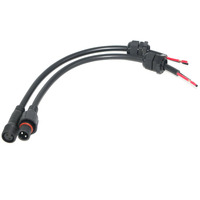 Connecteur mâle-femelle étanche IP65 à 2 broches avec câble pigtail et presse-étoupe PG11 pour éclairage LED extérieur