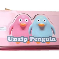 Jouet anti-stress géant en TPR souple en forme de pingouin à dézipper, en stock