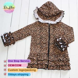 Design de mode <span class=keywords><strong>Boutique</strong></span> Enfants Manteaux Manches Longues Imprimé Léopard Couches À Volants À Capuche Tout-petits Vêtements - Product Image 1