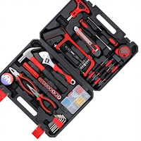 Kit d'outils Xi Meng 104 pièces pour réparations domestiques – Pinces, tournevis, marteau, clé à molette réglable, boîte à outils multifonctionnelle pour la maison
