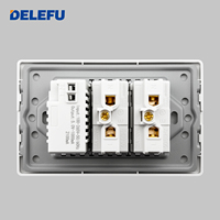 Prise murale standard brésilienne DELEFU 118, multifonction, avec prise USB Type C et interrupteur tactile pour maison intelligente