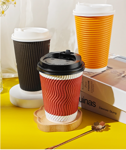 Vasos de Café Desechables de Alta Calidad, los Más Vendidos, de Fábrica China, Vasos de Café para Llevar de 8oz, Vasos de Papel de Doble Pared con Tapa - Product Image 3