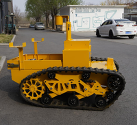 Châssis à chenilles en caoutchouc personnalisé télécommandé avec une charge utile de 300 kg, robot de lutte contre les incendies UGV RC avec caméra pour les secours d'urgence