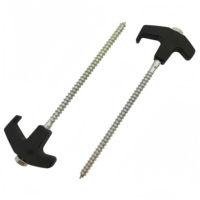 Piquets de tente à vis au sol dur 57350 # avec piquet de tente en plastique à tête hexagonale de 13mm pour accessoires de camping en plein air