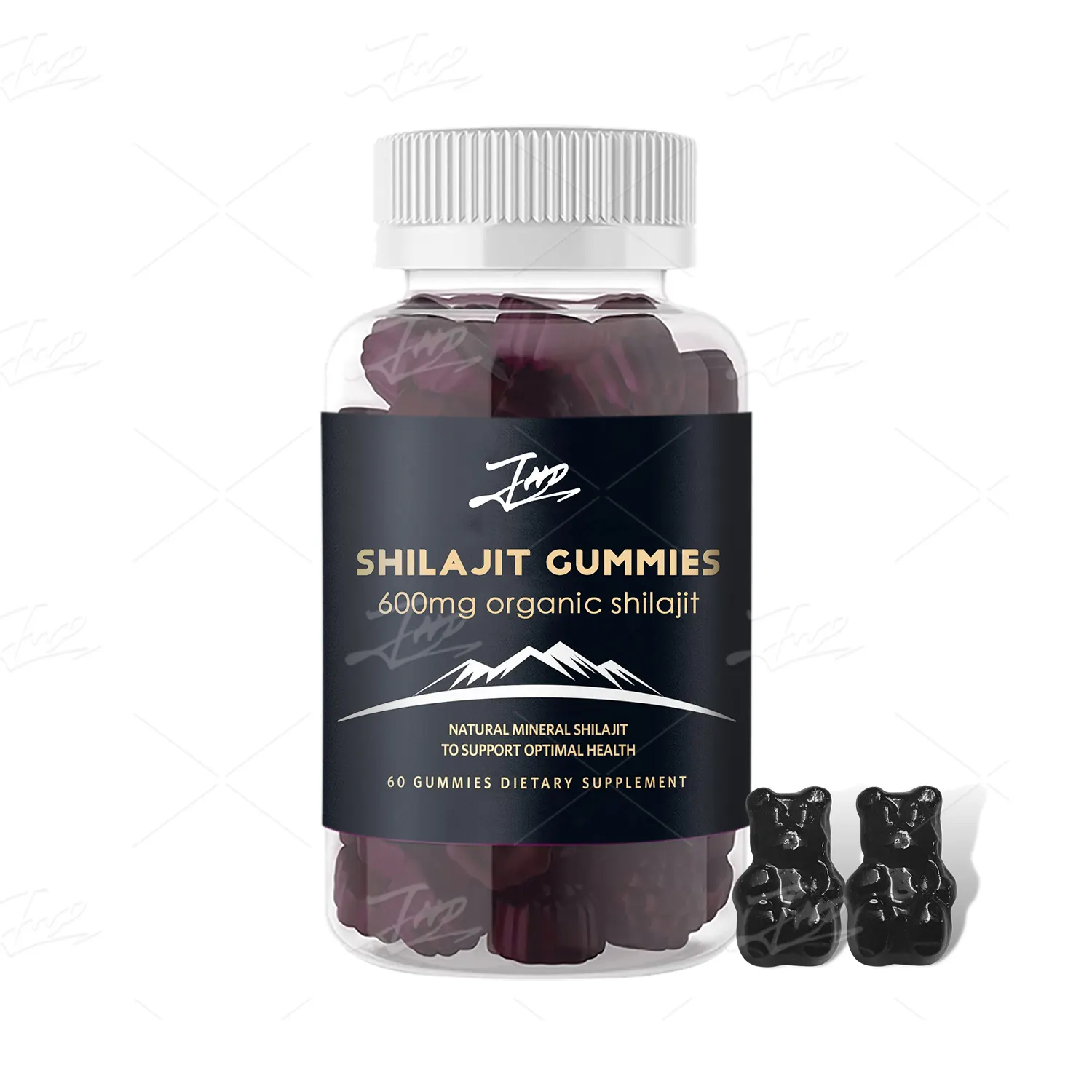 Oem 1000Mg 600Mg Pure Himalayan Shilajit Hars Gummy Candy Met Hoge Sporenmineralen Fulvinezuur
