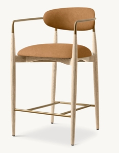 Bangku Bar kayu Modern kustom untuk ruang makan Hotel dapur pulau komersial kursi tinggi tinggi - Product Image 4