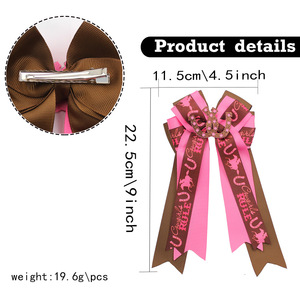 Botas ecuestres con lazo <span class=keywords><strong>Herradura</strong></span> Accesorios para el cabello Niños Niñas Pinzas para el cabello - Product Image 5