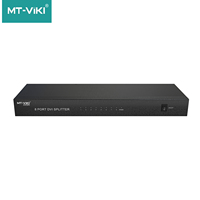 Pemisah Tampilan Video Dvi 1 hingga 8 untuk Audio Rumah, 1 Input 8 Output 1080P 30M 165Mhz, Pemisah Dvi Hitam 1080P