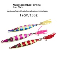 Leurre de pêche en mer pour maquereau à plastron de fer Dragon-Spine 100g Lumineux avec hameçons