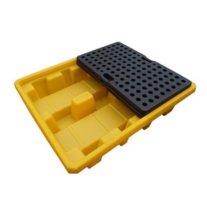 <span class=keywords><strong>4</strong></span> tambor <span class=keywords><strong>de</strong></span> plástico amarillo <span class=keywords><strong>de</strong></span> contención <span class=keywords><strong>de</strong></span> plataforma adecuado para almacenamiento <span class=keywords><strong>de</strong></span> productos químicos - Product Image 1